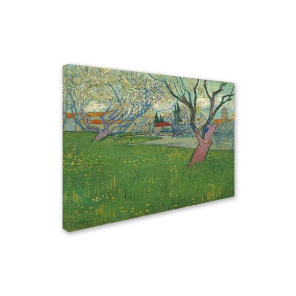 Van Gogh 'Orchards In Blossom View Of Arles' Canvas Art,35x47